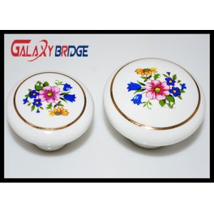 Black Kitchen Cupboard Ceramic Handles And Knobs 32mm Dia Round Porcelain