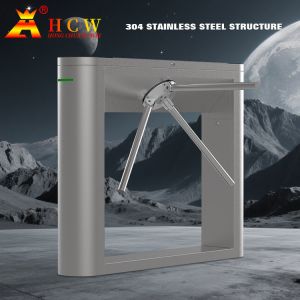 HCW Security Tripod Turnstile Gate Access Control Face Recognition Turnstile for