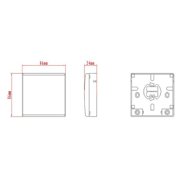 86 2 Core Optical Faceplate Box 86mm Fiber Optic Outlet Box 50g