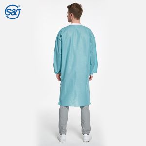 Unisex Adult Non-woven Disposable Lab Coat Isolation Gowns Smocks