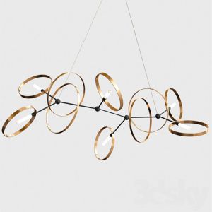 Sitting Room Modern Pendant Light Plated Painted Led Ring Chandelier