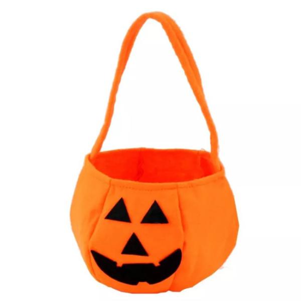 Buy NonWoven Halloween Christmas Ornaments Pumpkin Candy Bucket Trick Or Treat at wholesale prices