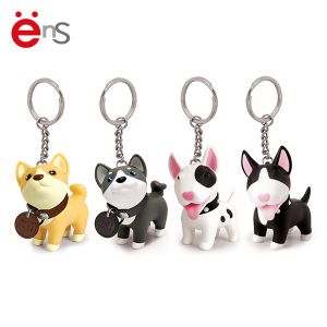 Quality Dog Shape Promotional Plastic Keychain Non Phthalate PVC PU material for sale
