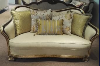Buy Antique Set Design Wood Fabric European Sofa at wholesale prices