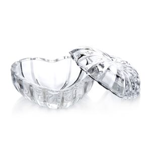 China Transparency Crystal Glass Clear Jewelry Box With Lid on sale