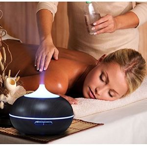 Whisper - Quiet 300ml Wood Grain Ultrasonic Cool Mist Humidifier