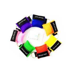 CPR Face Shield Key Chain Pouch Mouth To Mouth Rescue