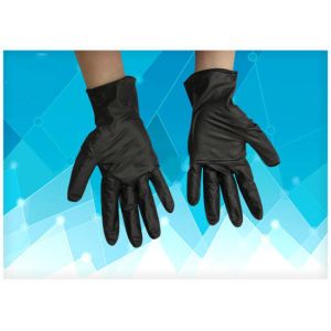 Anti Skid Isposable Plastic Gloves Curved Finger Textured Surface Sterility