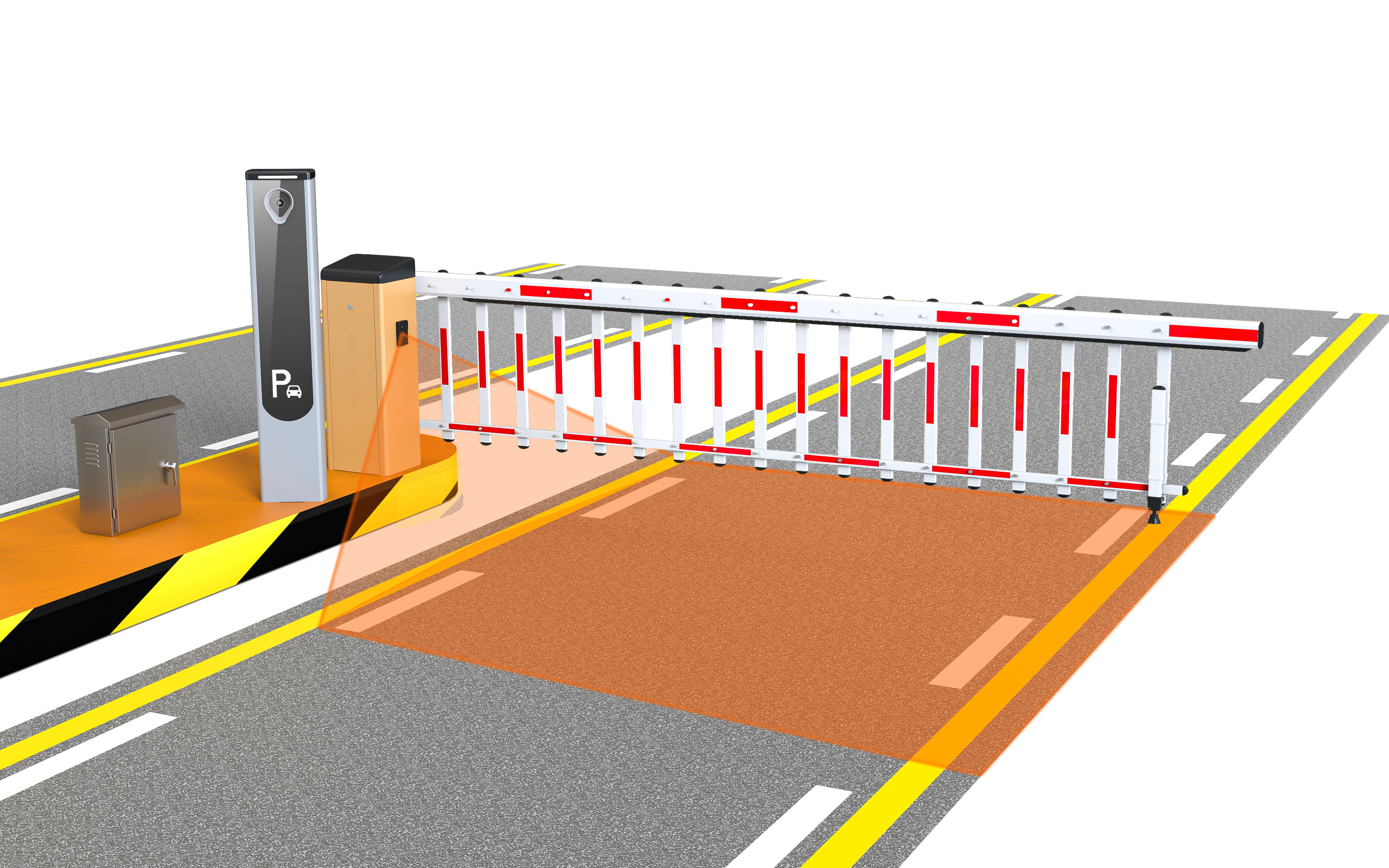 RD79-6M 79GHz IP66 Barrier Gate Radar Sensor for Anti-Crush Trigger Detection Vehicle Pedestrian Safety with Bluetooth RS485