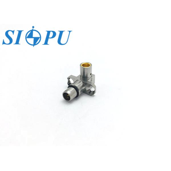 BMA Male RF Coaxial Connector – Right-Angle, Flange Mount