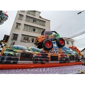 Commercial Giant Inflatable Obstacle Course Car Obstacle Course Bounce House