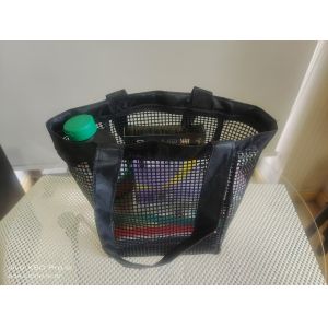 OEM Service Mesh Handbag For Beach Outdoor Sports Or Shopping PVC Mesh Storage