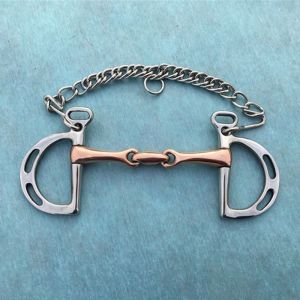 Jointed Mouth Stainless Steel Horse Bits for Solid Mouth Parts in Harness