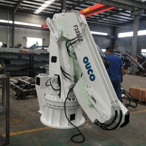 Marine 1T10M C5M Painting Knuckle And Telescopic Boom Pedestal Crane