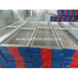 Quality 225*38mm galvanized Q195 painting painted scaffolding steel plank, steel board for working platform EN12811 for sale
