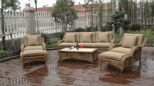 Buy 6pcs half round rattan sofa set at wholesale prices