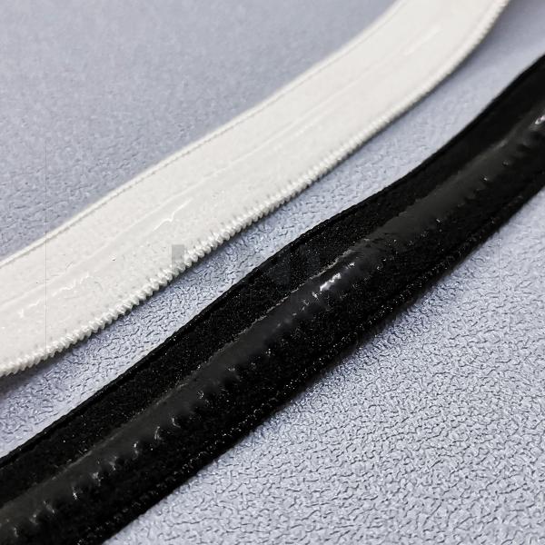 Brown Color Garment Accessories Silicone Coated Elastic Tape For Bra Underwear