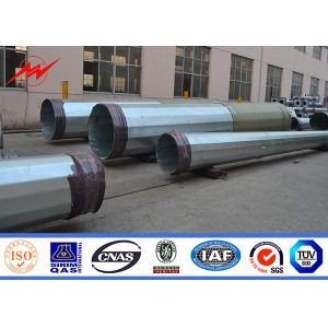 Galvanized Electric Transmission Tubular Utility Power Pole For Distribution