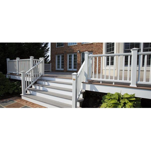 Coffee Balcony Recycled Plastic WPC Deck Railing With High Impact Resistant Low