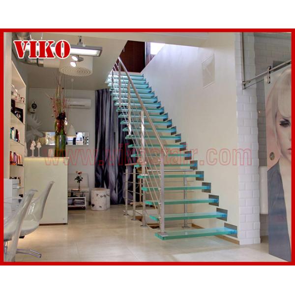 Steel Cable Stair VK66SC TreadTempered glasAluminum Baluster Glass Handrail 304