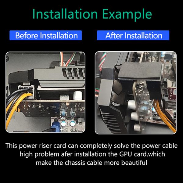 ATX 8Pin Female To 8pin Male 180 Degree Angled Adapter For Desktops Graphics Card