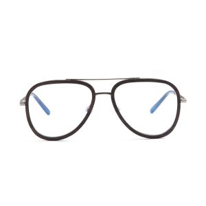 Vendor Round Dark Aviator Acetate Sunglasses