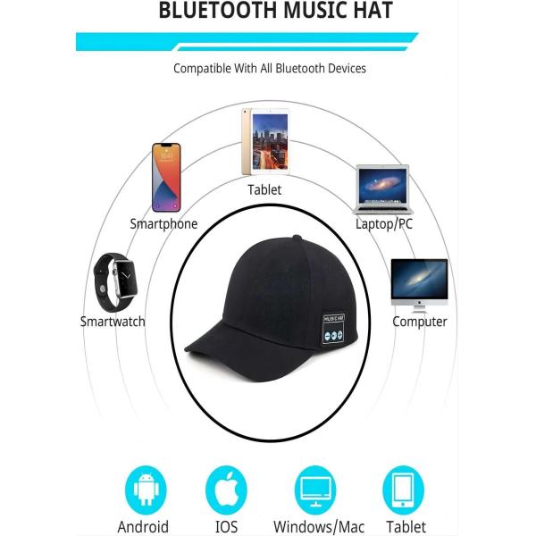 Music hat with dual bluetooth speaker Washable Wireless bluetooth speaker as