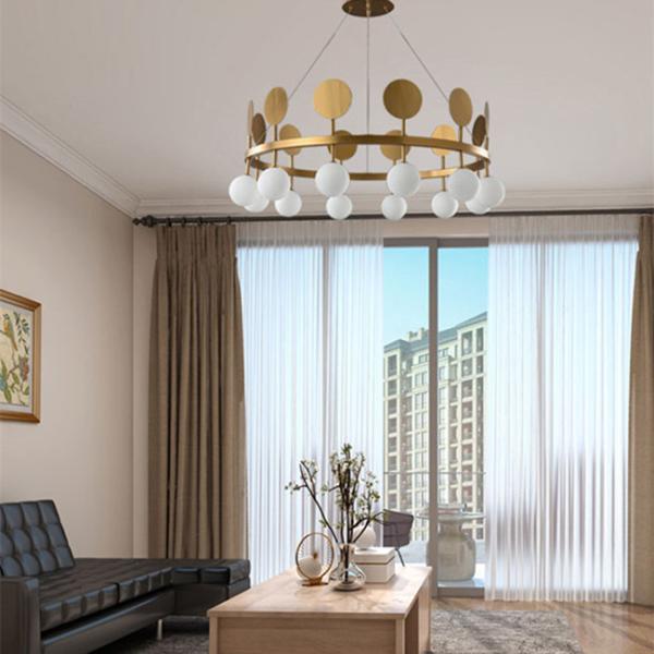 Milk White Glass Ball G9 Pendant Light Titanium Brushed Stainless Steel