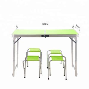Plastic and Aluminum Picnic Folding Table 100kgs Load