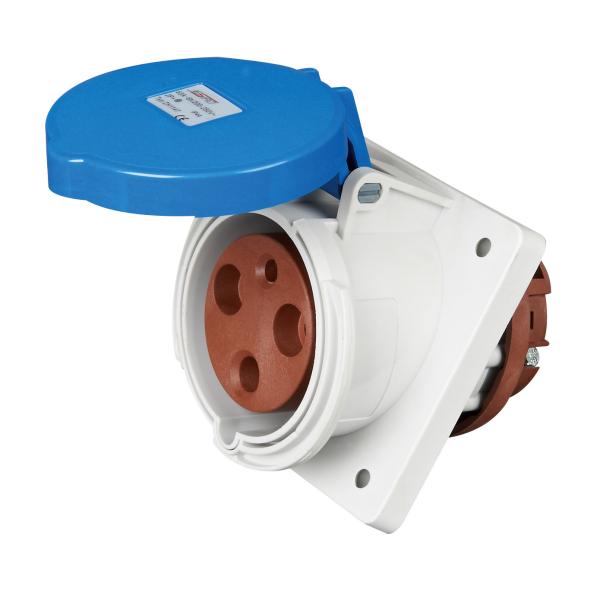 Buy 63A Industrial Plug Sockets Receptacle 6h Earth Position Light Weight at wholesale prices