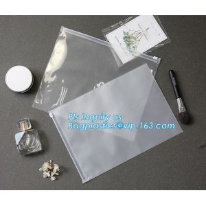 Flat Pouch Bag Type Clear PVC Plastic Slider k bag, swimwear packaging eva bags