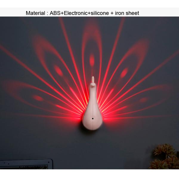 Novelty gifts product Peacock projection lamp, funny toys attractive peacock lamp fireworks