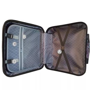 Waterproof Carry On Travel Luggage Hardshell Boarding Suitcase 18 Inch With Lock