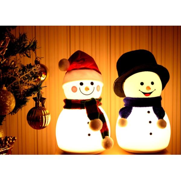 Buy 1200mA Tabletop Night Light Lamp , Silicone Snowman Led Night Light at wholesale prices