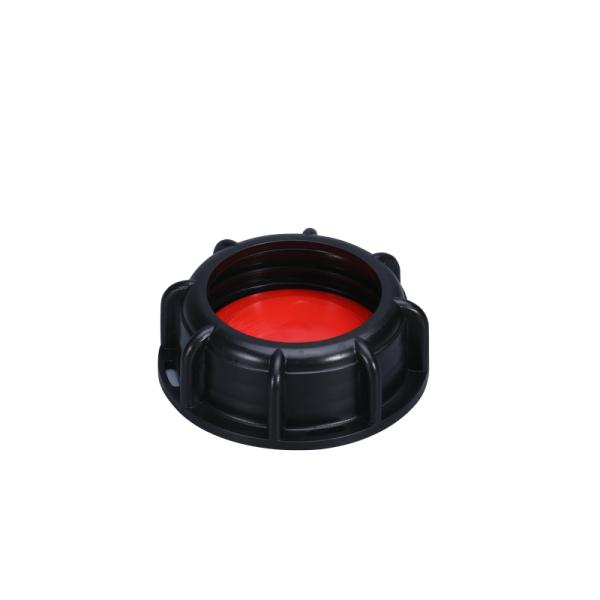 IBC Tank Valve Lid Adapter 60mm Fine Thread Plastic with PP Flange Connection and Removable Gasket
