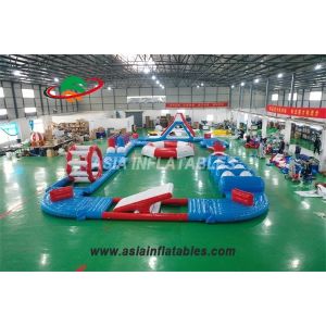 Mobile 20 X15M Inflatable Aquatic Sport Park Logo Printed
