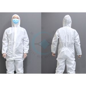 China Chemical Resistant Safety Lightweight Disposable Coveralls Water Resistance on sale