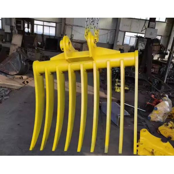 Buy 5-8 Teeth Excavator Land Clearing Rake For Kobelco SK120 SK150 at wholesale prices