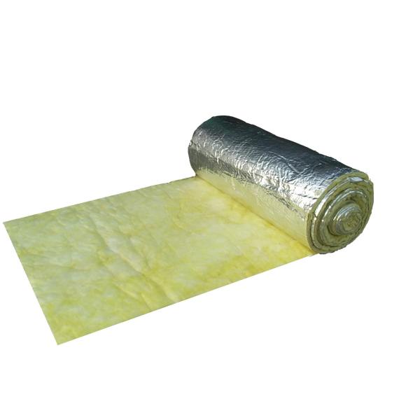 Buy Sound Proofing FSK Glass Wool Blanket Insulation , Yellow Fiberglass Blanket at wholesale prices