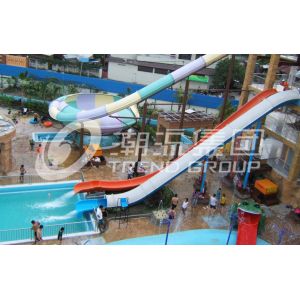 Speed Fiberglass Water Slides Combination Customized For Sale