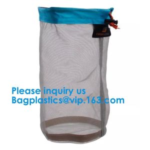 Nylon Mesh Net Drawstring Bag Mesh Pouch Organic Mesh Produce Bags With Custom