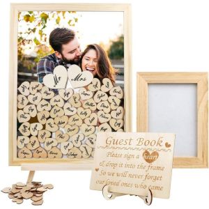 Personalized Alternative Wedding Guest Book Heart shape Our Guestbook Sign