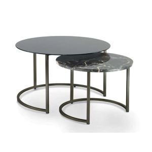 China Modern Low Matt Lacquered Metal Coffee Table Set For Hotel Home Office on sale