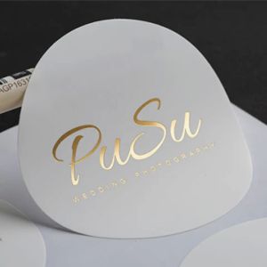 Custom Round PVC Waterproof Sticker Gilded Transparent Sticker Printing