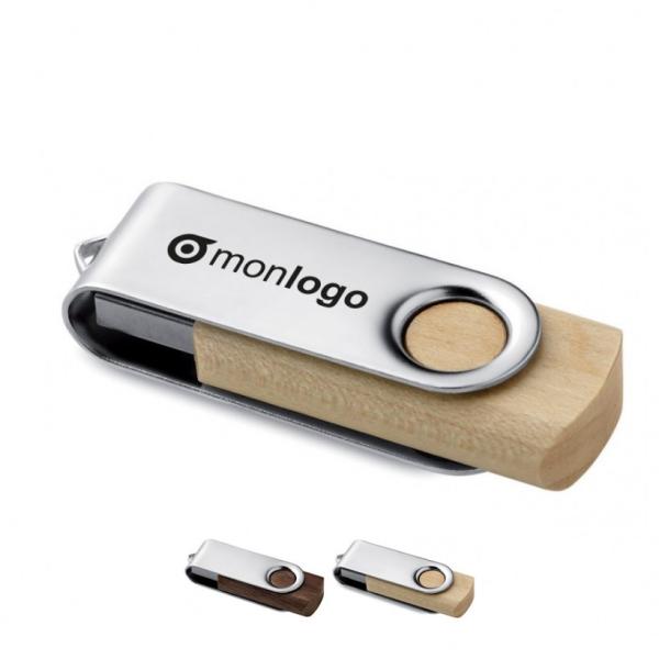 Customized logo 2Gb Swivel Wooden USB flash drive for Photographers good wood USB sticks