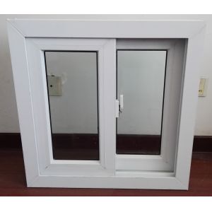 Plastic Frame Sliding UPVC Glass Window Double Glazed For Hotels