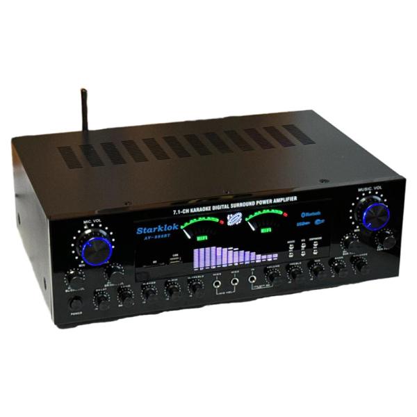 Buy AV-888BT 2800W Home Karaoke Dual-Ring Power Amplifier New Model 7.1 Channel Zone Tuning High-Power Metal Construction at wholesale prices