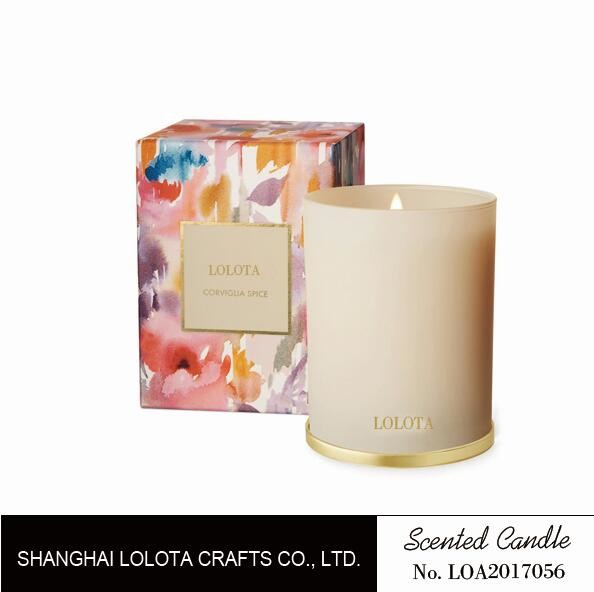 Buy White Bottle Room Scented Candles , Aromatherapy Soy Pillar Candles 270g at wholesale prices