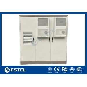 Galvanized Steel Three Compartments Shelter Outdoor Rack Enclosures Integrated