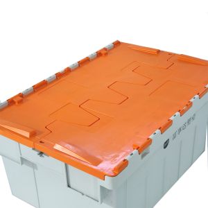 Solid Box Plastic Moving Boxes Stackable Industrial Packing Nestable Crate